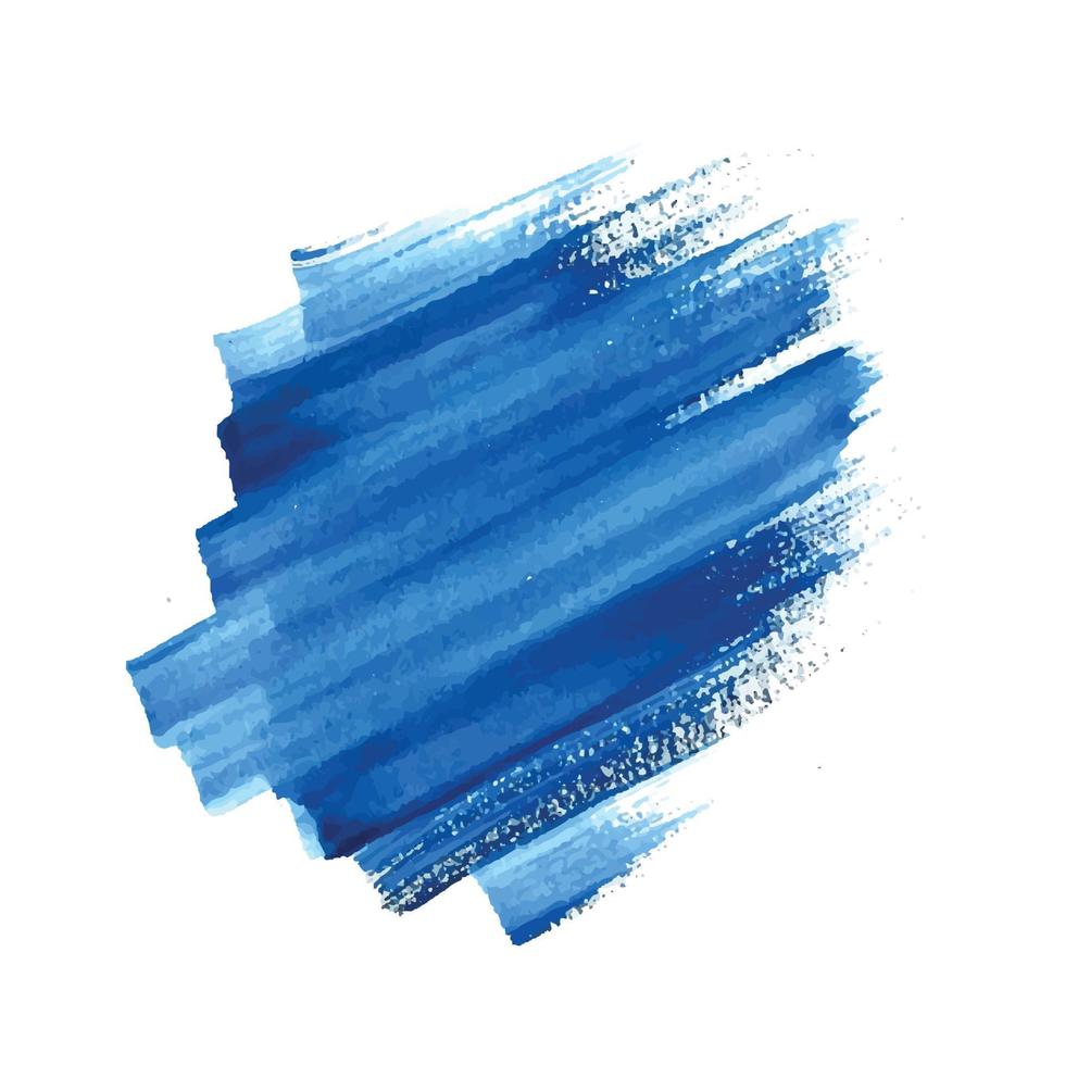 disegno ad acquerello con pennellata blu vettore