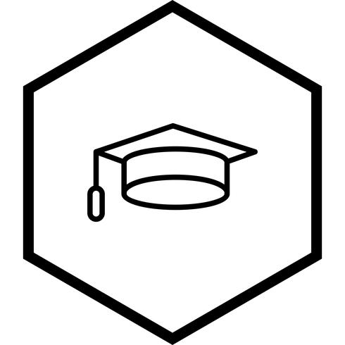 Grad Design Cap Icon vettore