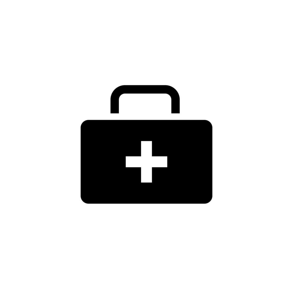 icona del kit medico su sfondo bianco vettore