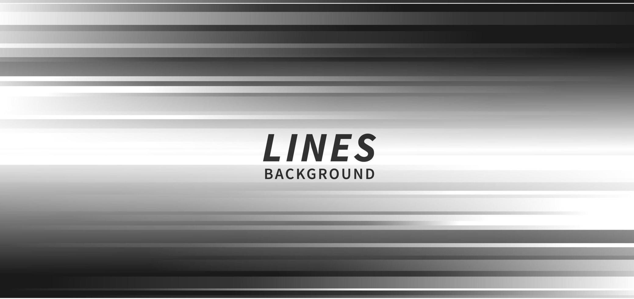 sfondo di linee di strisce bianche e nere luce orizzontale astratta. vettore