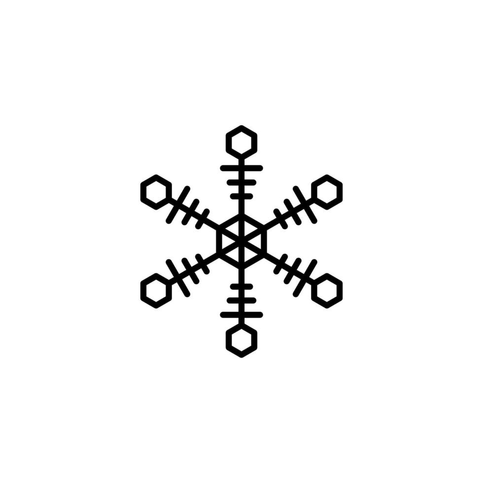 illustrazione della siluetta del fiocco di neve vettore