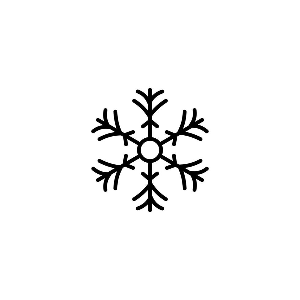 illustrazione della siluetta del fiocco di neve vettore