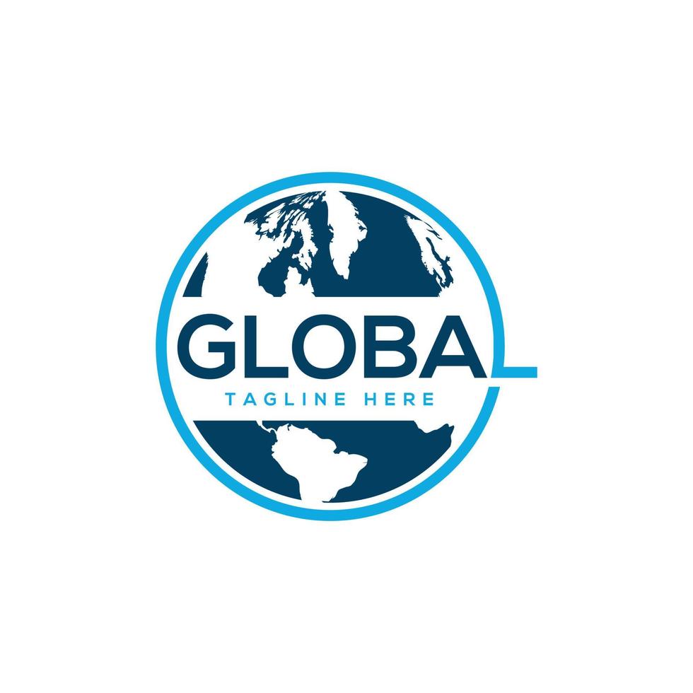 vettore gratuito di progettazione del logo globale