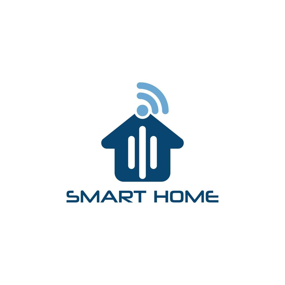 modello di progettazione del logo della tecnologia della casa intelligente vettore gratuito