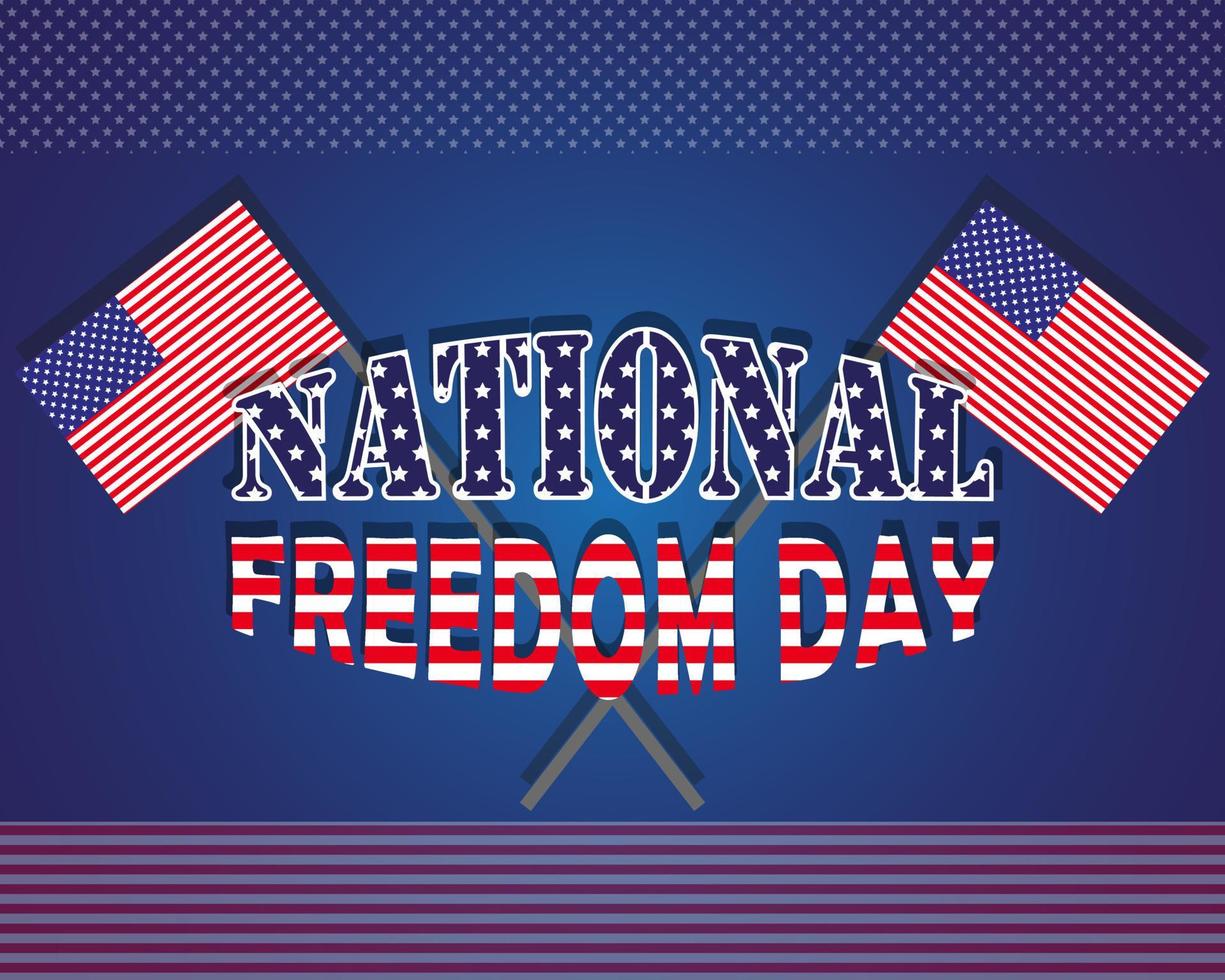 saluto di celebrazione del giorno della libertà nazionale, contiene testo modificabile vettore