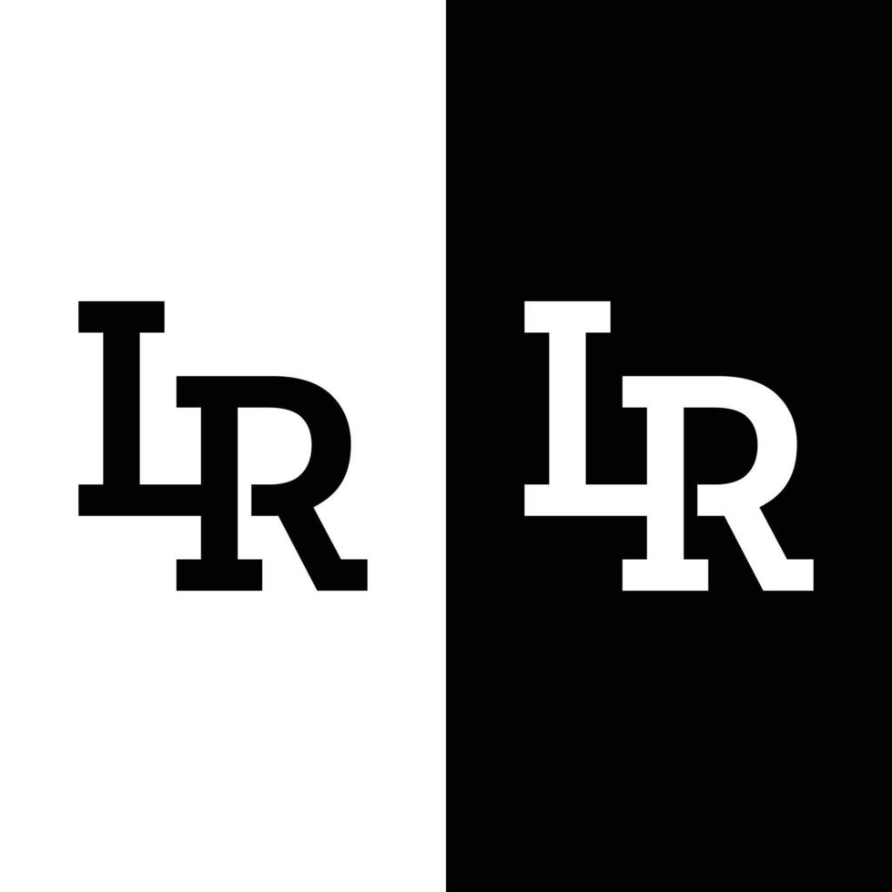 lr lr rl modello di progettazione del logo iniziale del monogramma della lettera. vettore