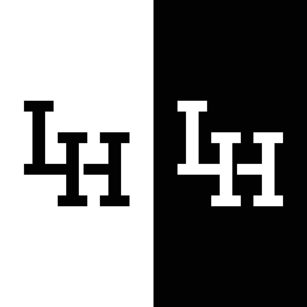 lh lh hl lettera monogramma modello di progettazione del logo iniziale. adatto per lo sport in generale, fitness, costruzioni, finanza, società, affari, negozio, abbigliamento, in, semplice, moderno, stile, logo design. vettore