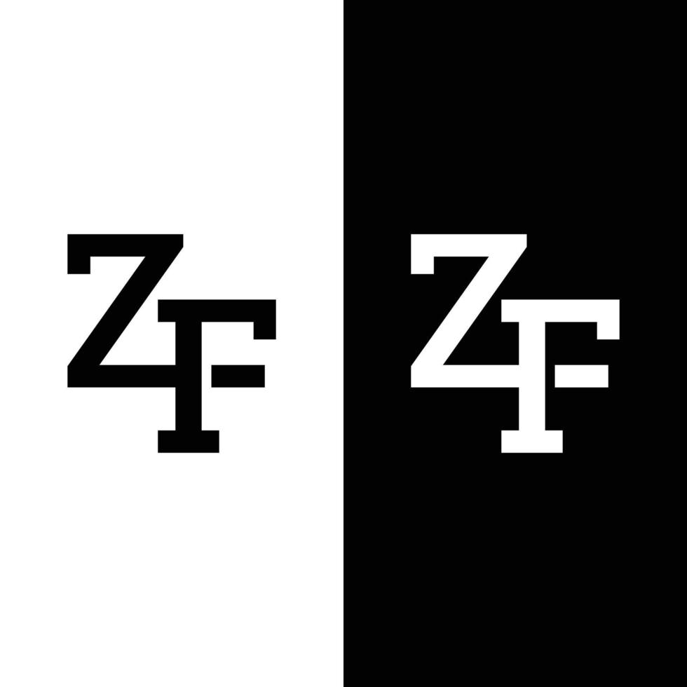 modello di progettazione del logo iniziale del monogramma della lettera zf zf fz. adatto per lo sport in generale, fitness, costruzioni, finanza, società, affari, negozio, abbigliamento, in, semplice, moderno, stile, logo design. vettore