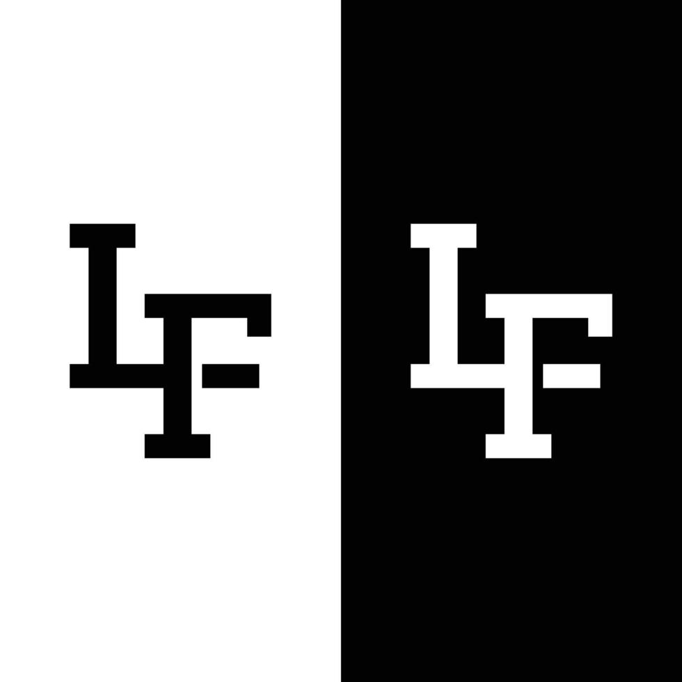 lf lf fl lettera monogramma logo iniziale modello di progettazione. adatto per lo sport in generale, fitness, costruzioni, finanza, società, affari, negozio, abbigliamento, in, semplice, moderno, stile, logo design. vettore
