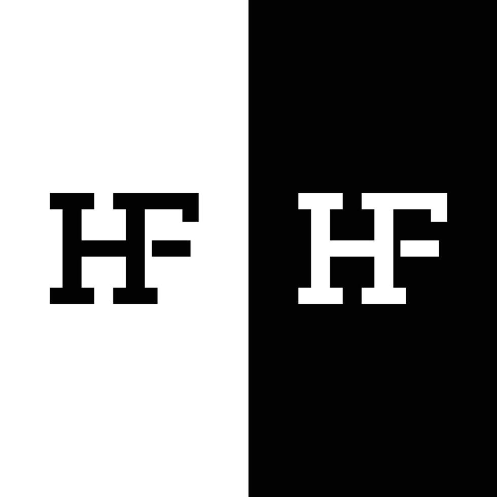 hf hf fh lettera monogramma modello di progettazione del logo iniziale vettore