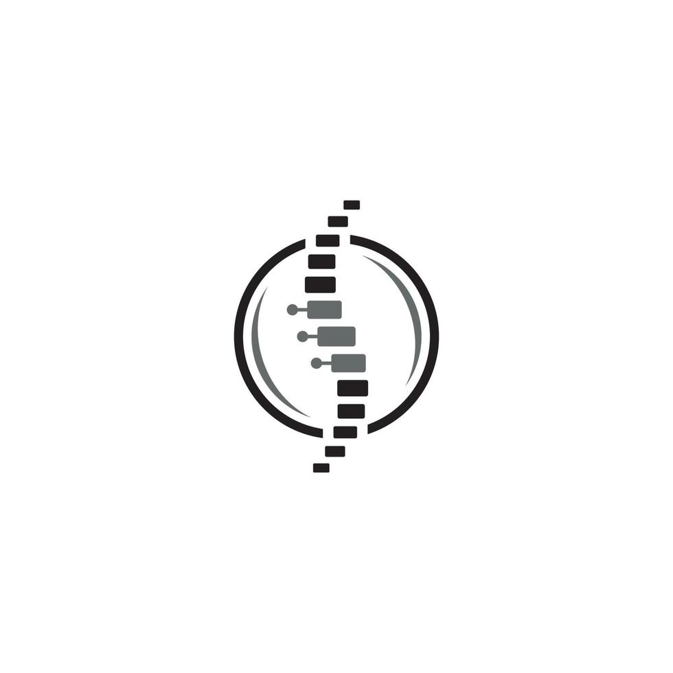 un semplice logo della colonna vertebrale o un design di icone vettore