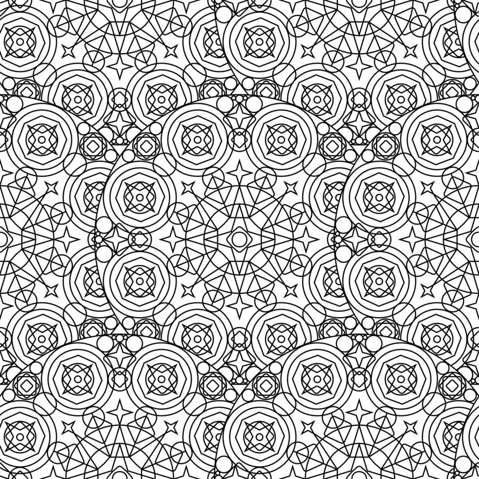 nero bianco monocromatico mandala boho seamless pattern vettore