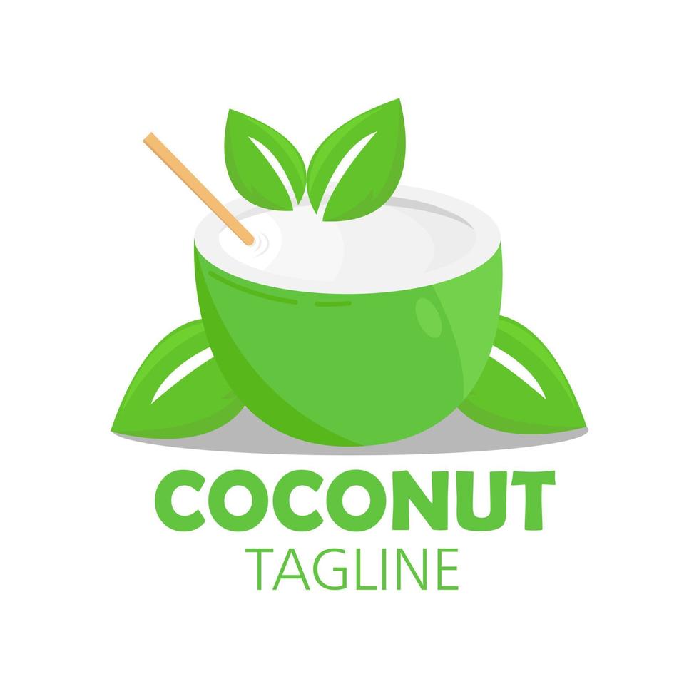 disegno vettoriale del logo del modello di cocco