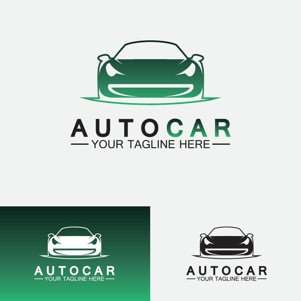 auto auto logo design con il concetto di auto sportiva veicolo icona silhouette.vector illustrazione modello di progettazione. vettore