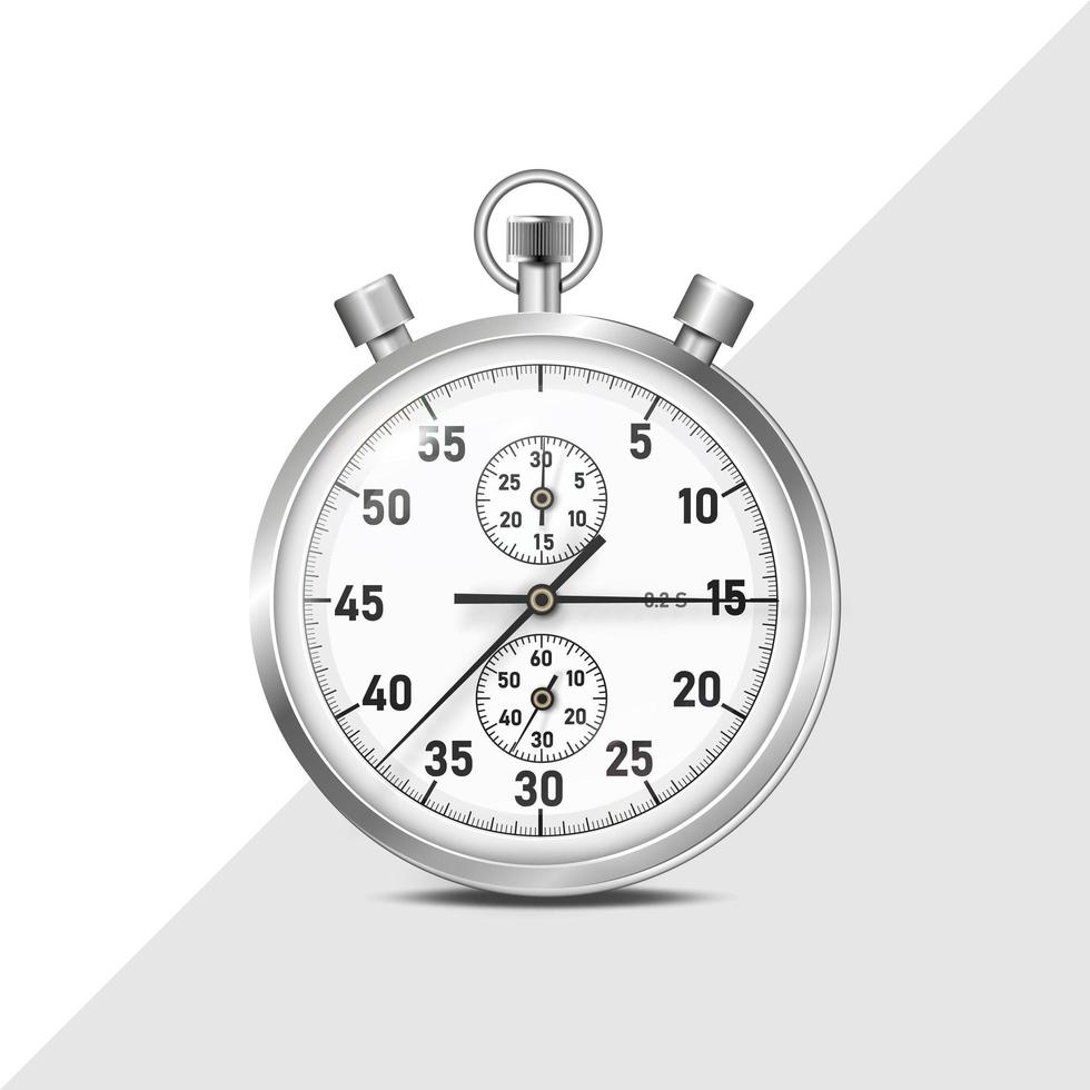 cronometro vettoriale, cronometro. eps classico 10. prestazioni realistiche. per la dimostrazione degli intervalli di tempo. vettore