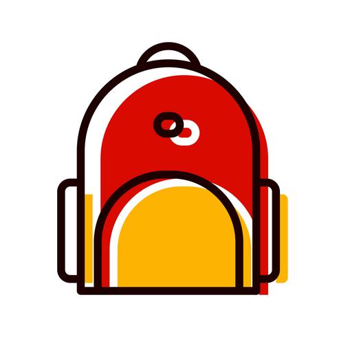 disegno dell&#39;icona bagpack vettore