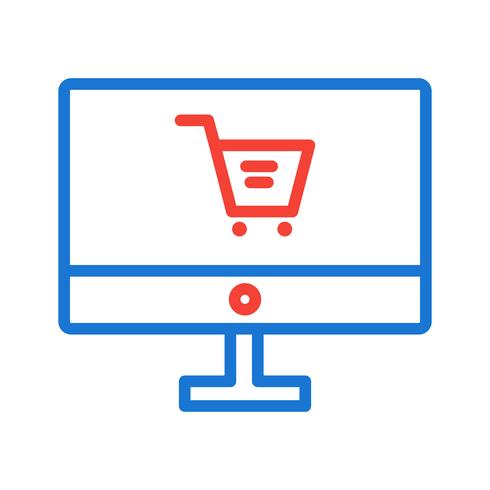 Progettazione dell&#39;icona dello shopping online vettore
