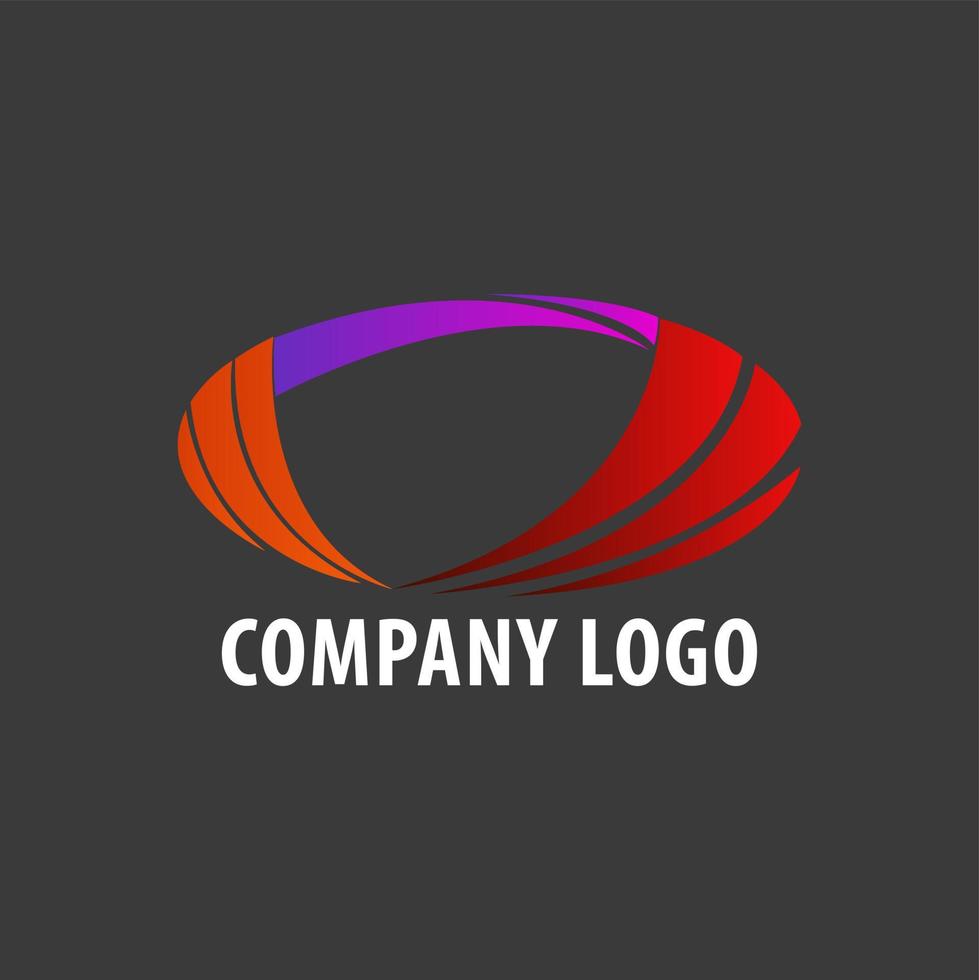 semplice design del logo dell'occhio a tre colori vettore