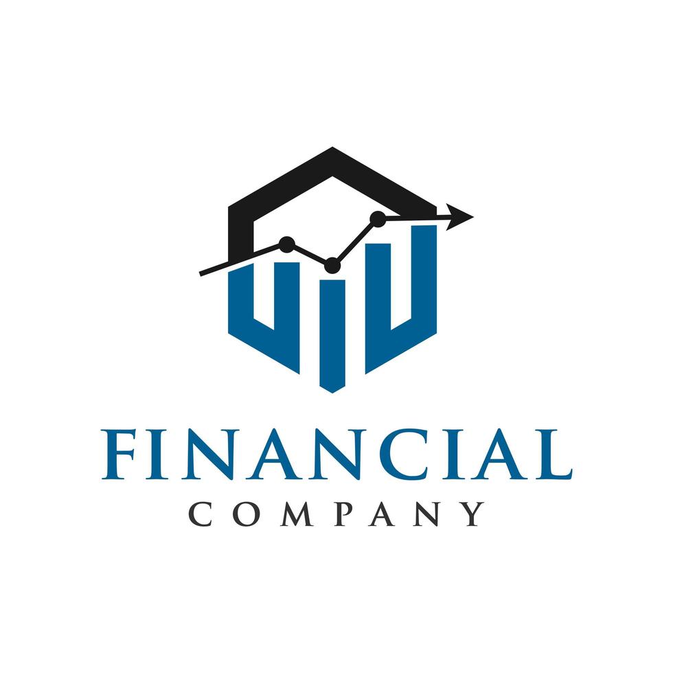 logo aziendale di marketing e finanziario vettore