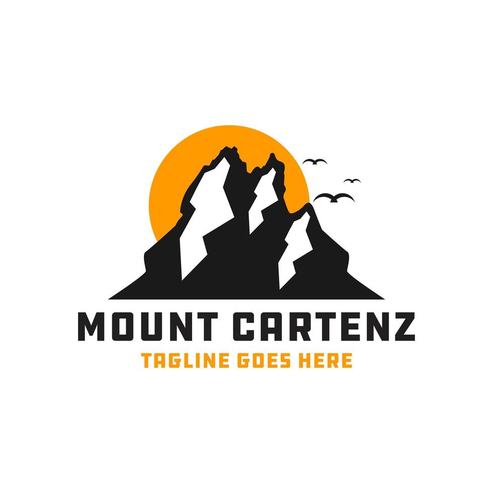 logo monte cartenz in papua vettore