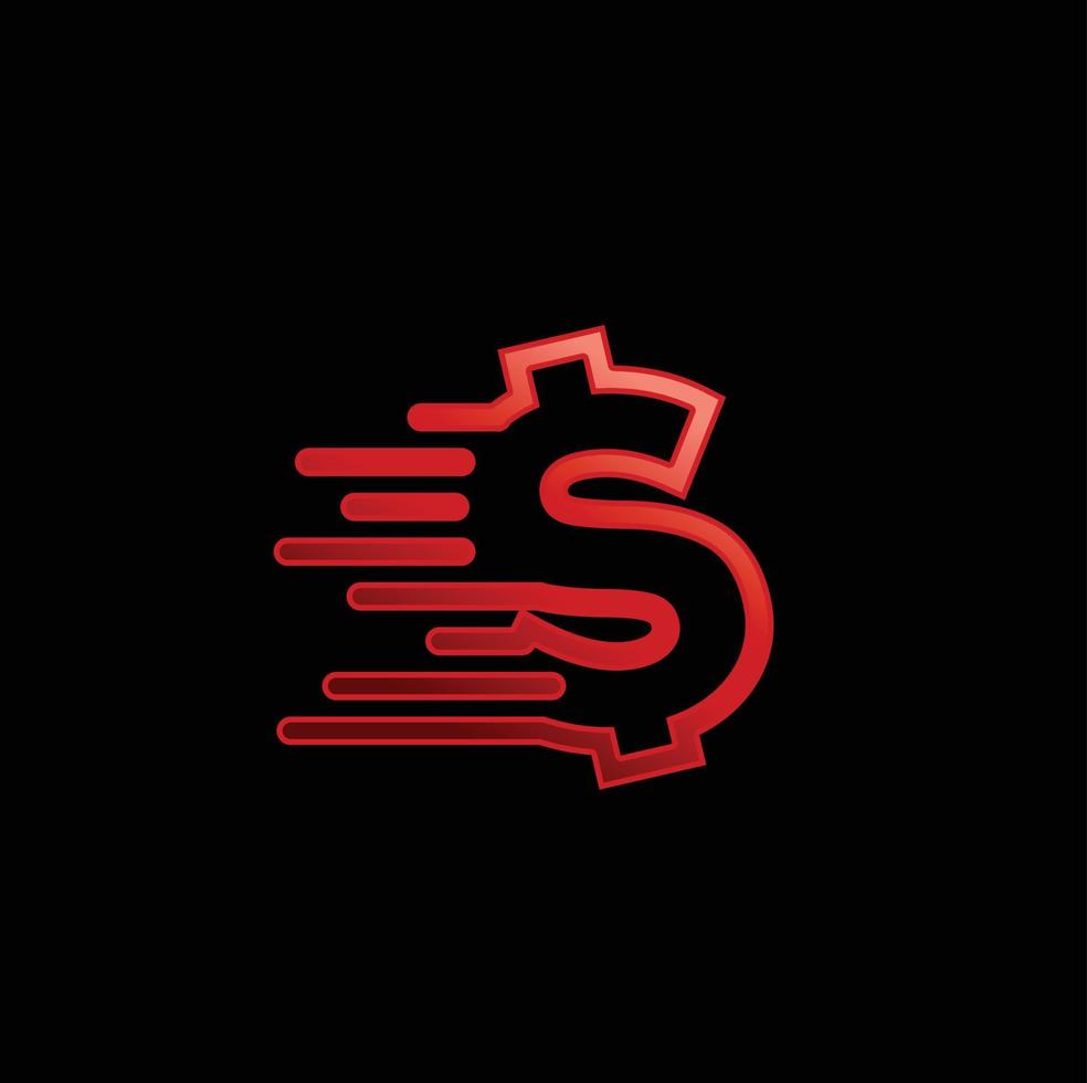 moderna lettera s alfabeto logo illustrazione vettoriale