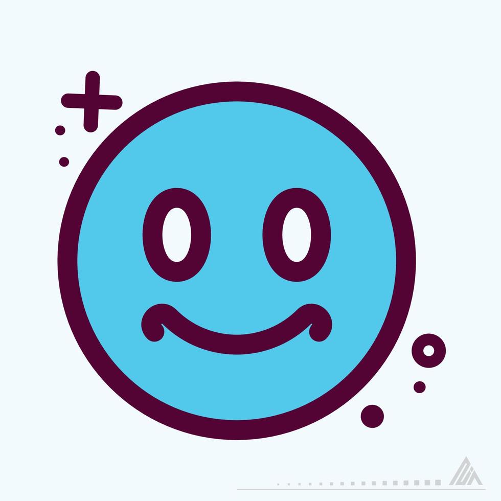 icona emoticon smile - mbe syle vettore