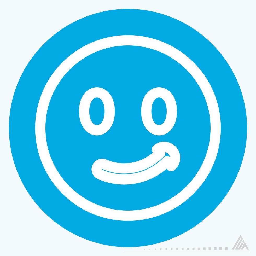 icona emoticon smile 2 - stile occhi azzurri vettore