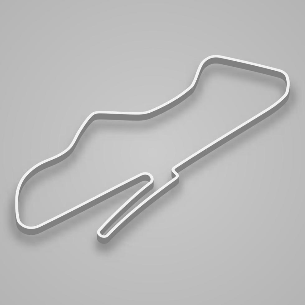 circuito di Donington Park per il motorsport e l'autosport. Gran Premio di Gran Bretagna vettore