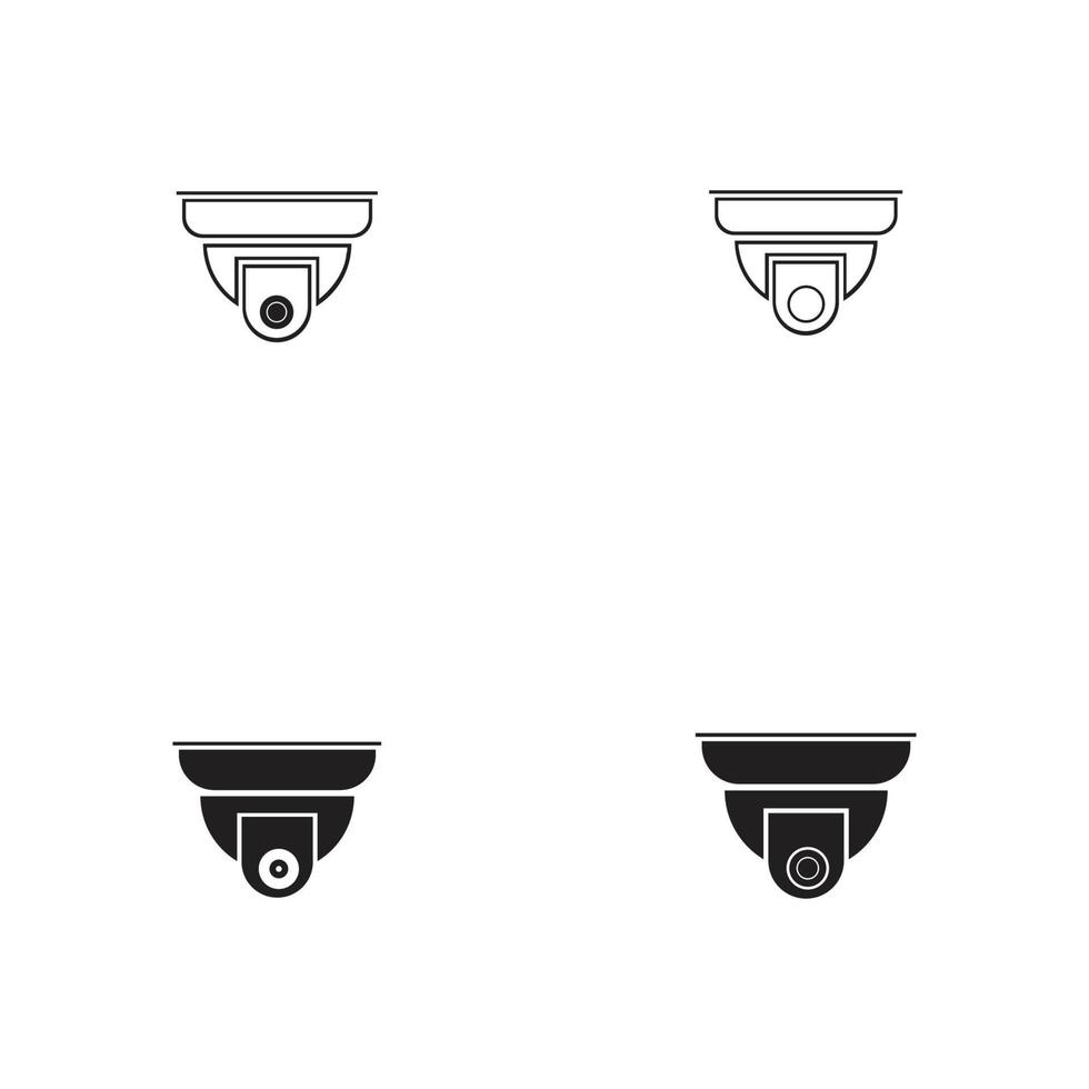 illustrazione vettoriale di cctv e simbolo della fotocamera