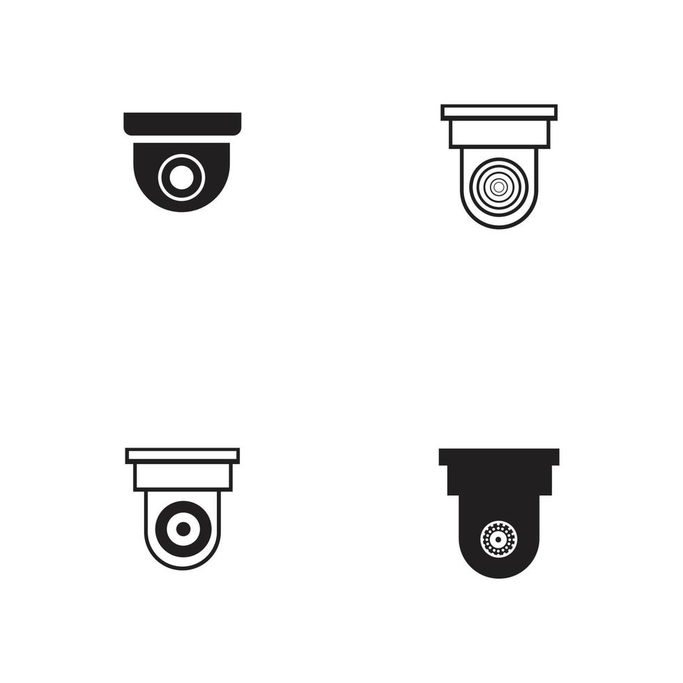 illustrazione vettoriale di cctv e simbolo della fotocamera