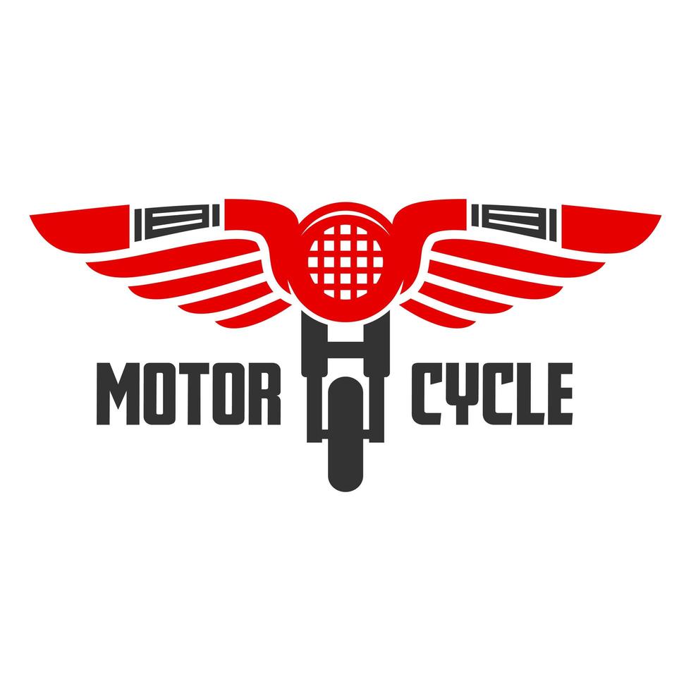 logo della moto e dell'ala vettore