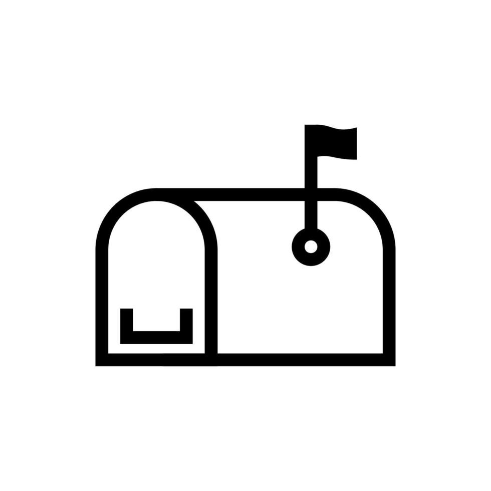 design semplice dell'icona della cassetta postale vettore