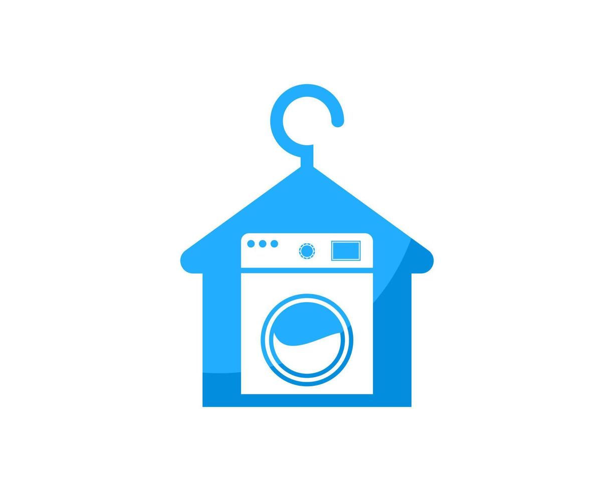 appendiabiti con semplice casa e lavaggio in lavatrice all'interno vettore