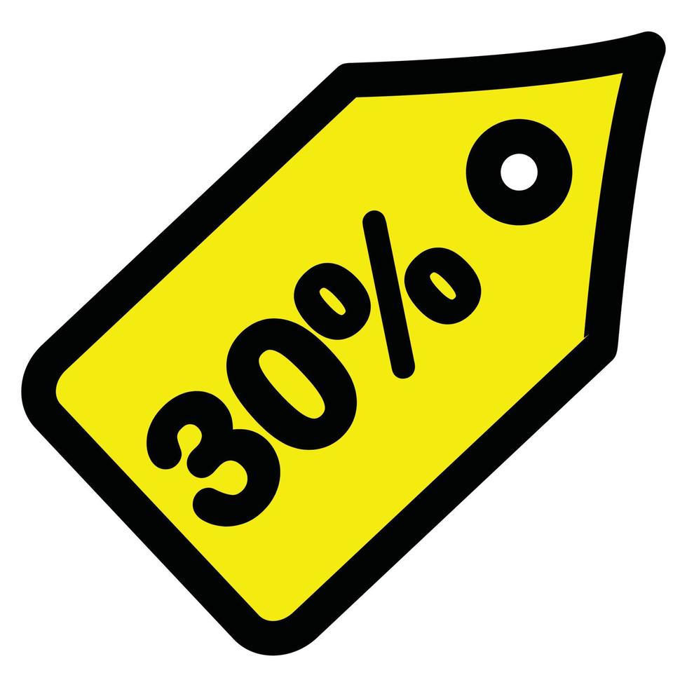 segno di simbolo dell'icona del cartellino del prezzo di vendita vettore