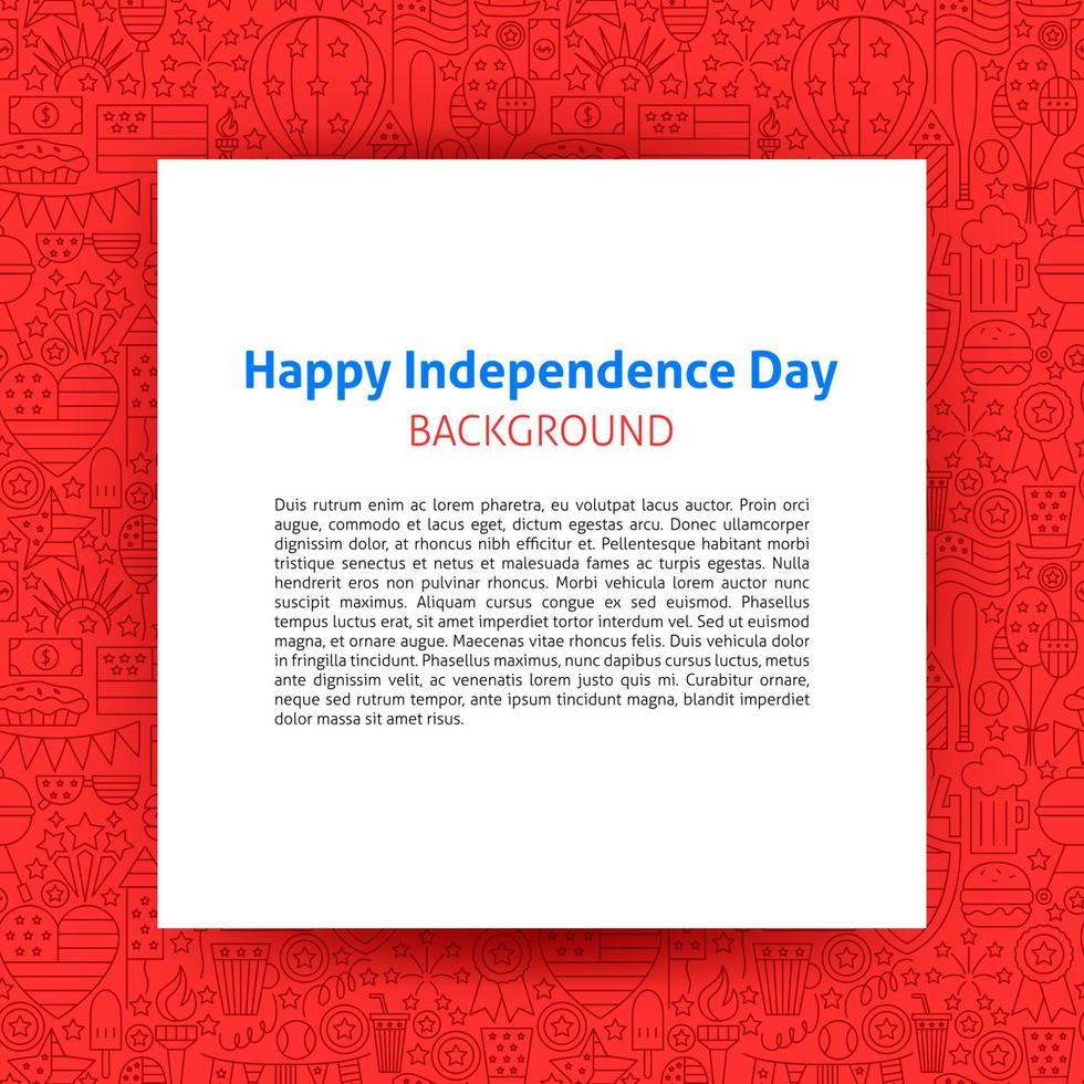 modello di carta per il giorno dell'indipendenza felice vettore