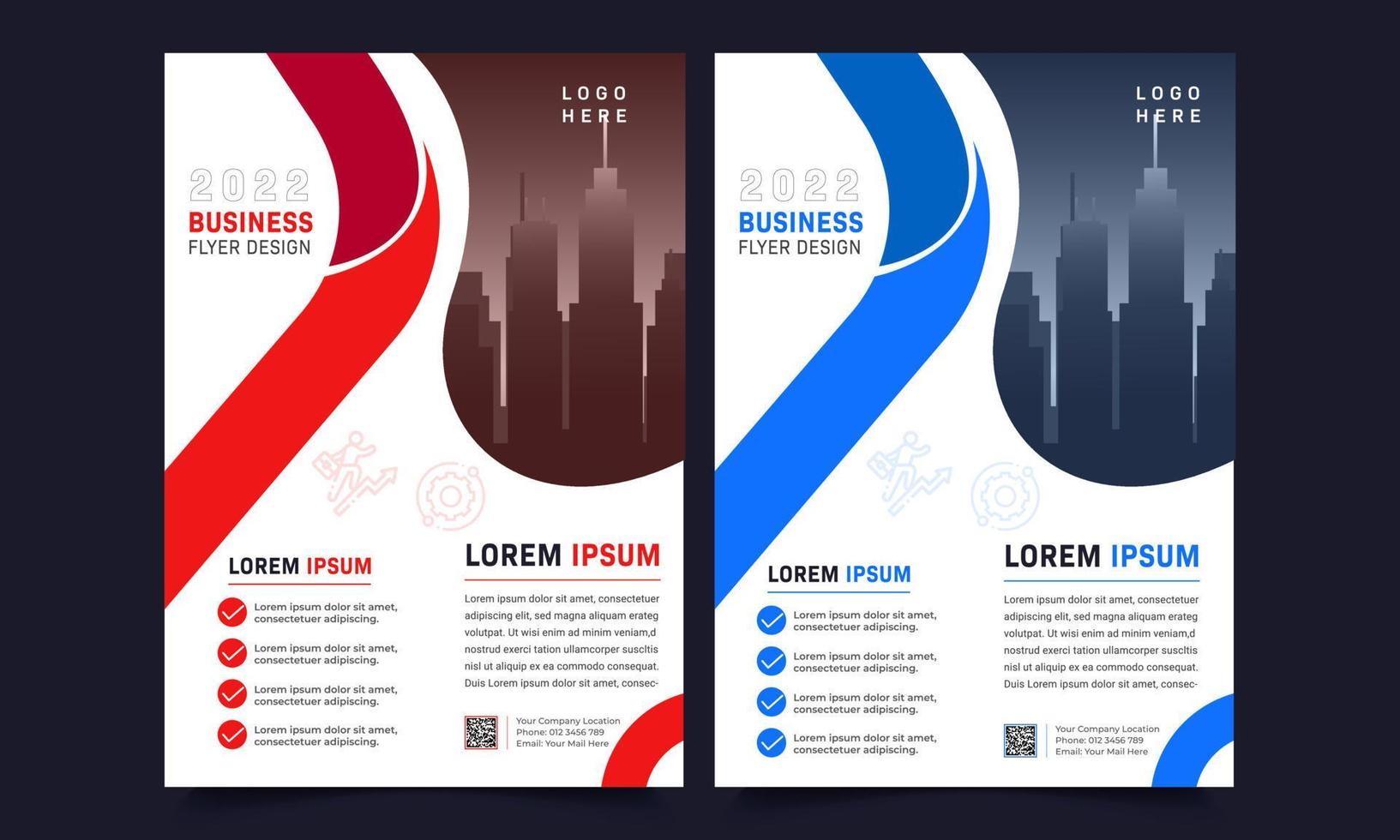 brochure aziendale flyer design modello di dimensioni a4. file modificabile di illustrazione vettoriale