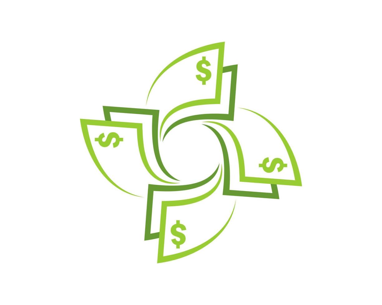 logo circolare del dollaro vettore