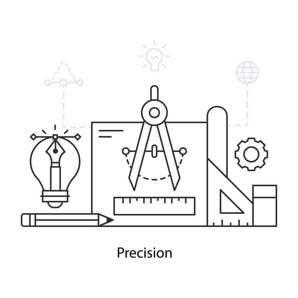 illustrazione di design moderno di precisione vettore