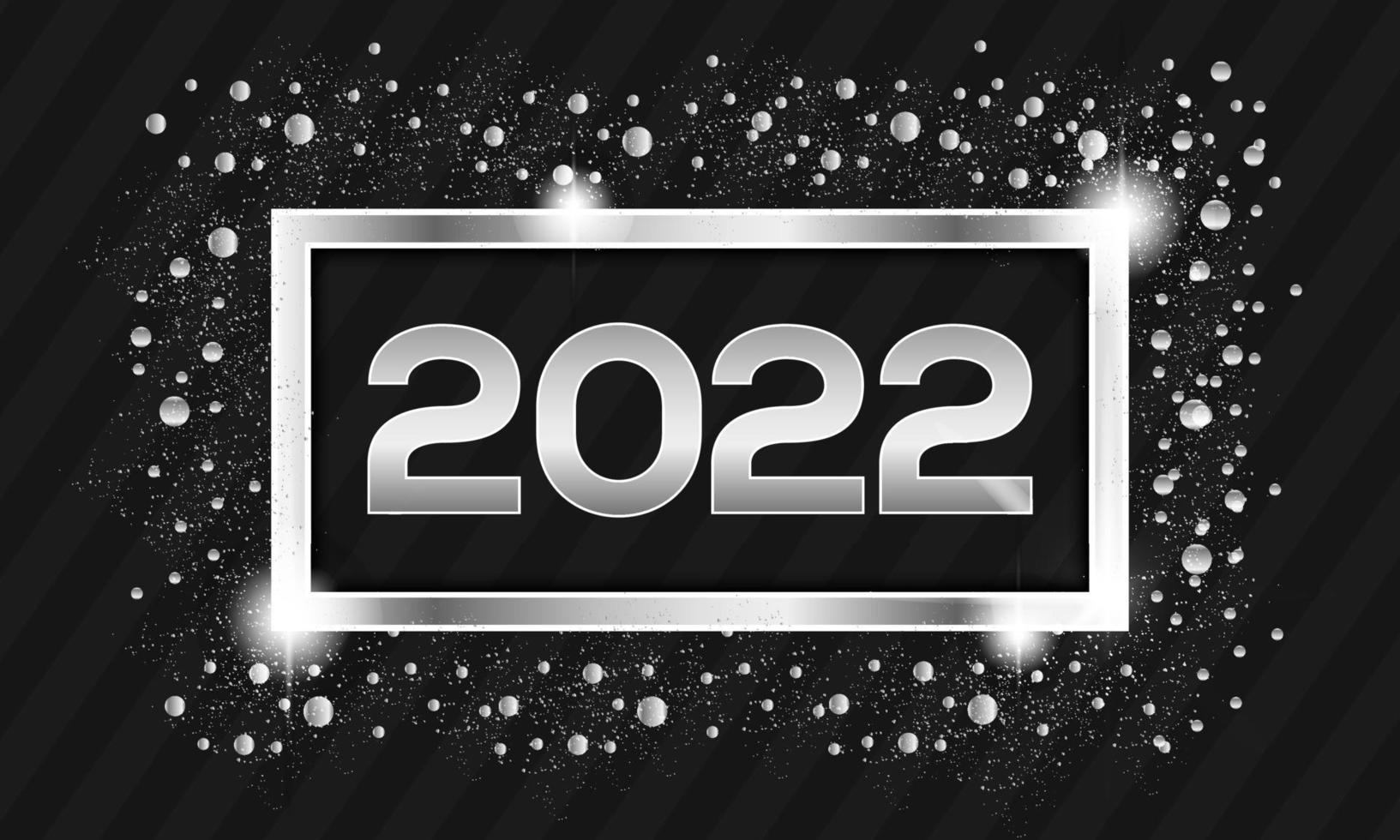 felice anno nuovo 2021, carta di capodanno 2021, illustrazione vettoriale, 2021 felice anno nuovo sfondo vettoriale con gradiente d'argento
