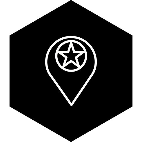 Posizione stellata Icon Design vettore