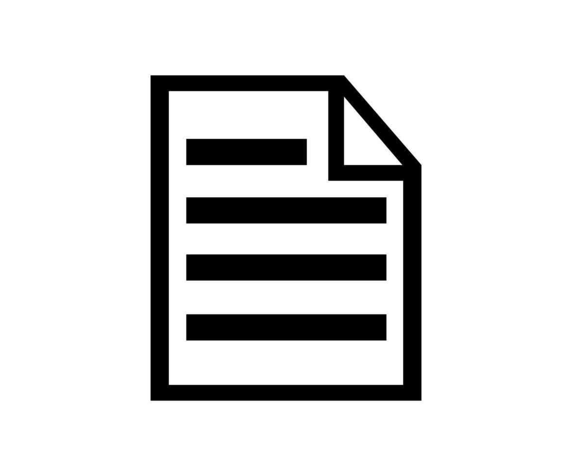 file icona vettore. illustrazione dell'icona del documento vettore