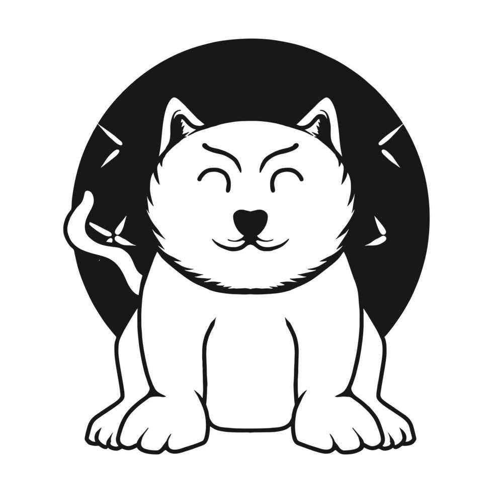 disegno della maglietta dell'illustrazione di vettore del carattere del gatto tigre del capodanno cinese