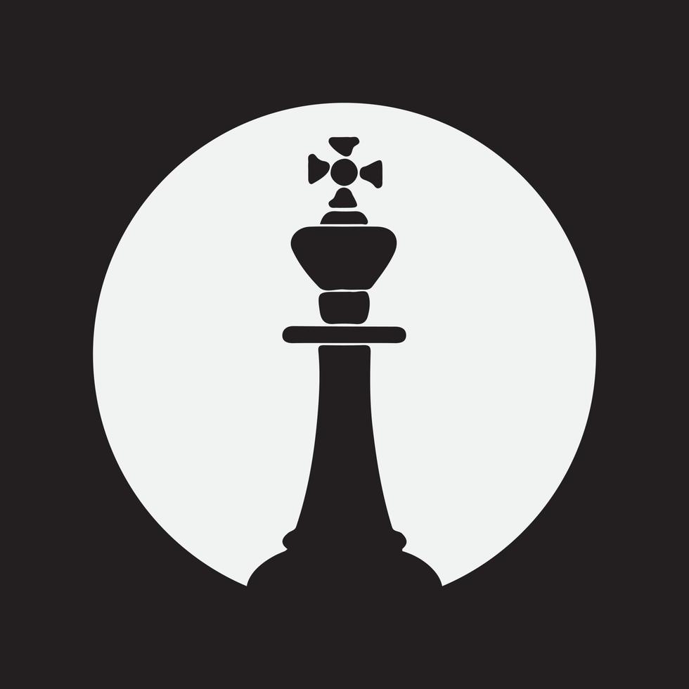 illustrazione vettoriale. disegno del logo del club di scacchi. vettore