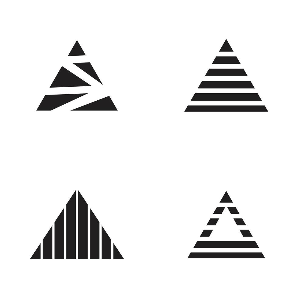 disegno del logo dell'icona del modello a forma di triangolo vettore