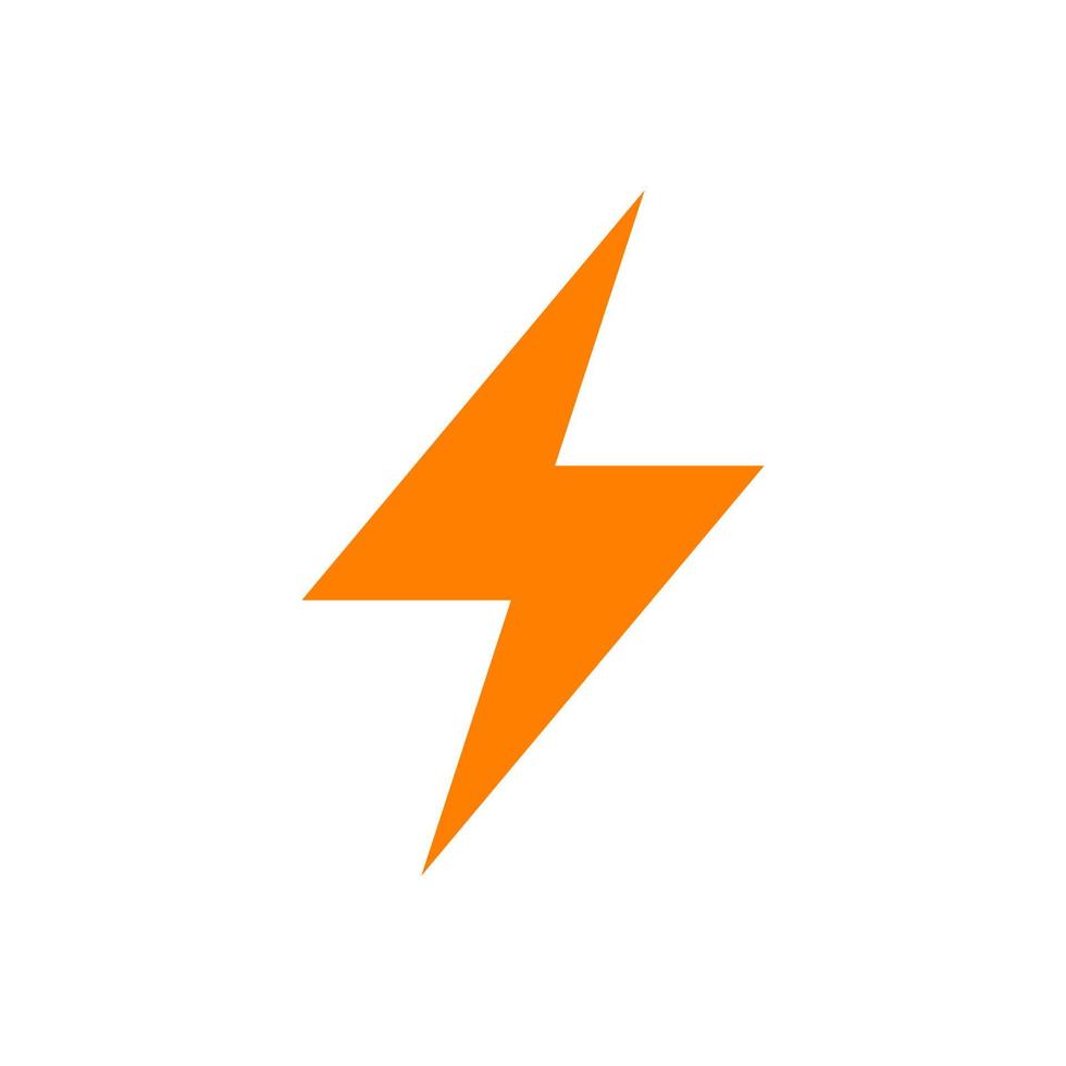 fulmine, elemento di design del logo di vettore di energia elettrica. concetto di simbolo di energia elettrica e tuono. segno di fulmine nel cerchio. modello di emblema vettoriale flash. logotipo di potenza ad alta velocità