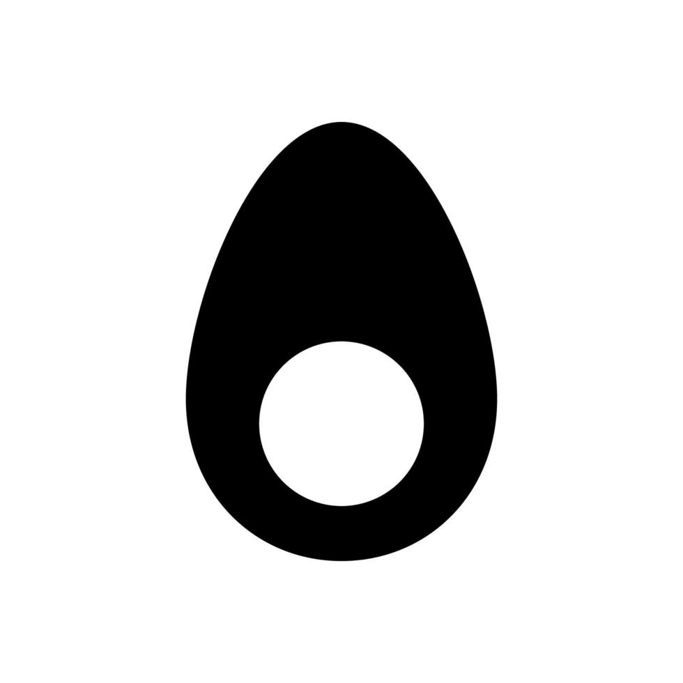 vettore icona uovo. simbolo piatto semplice. perfetta illustrazione pittogramma nero su sfondo bianco.