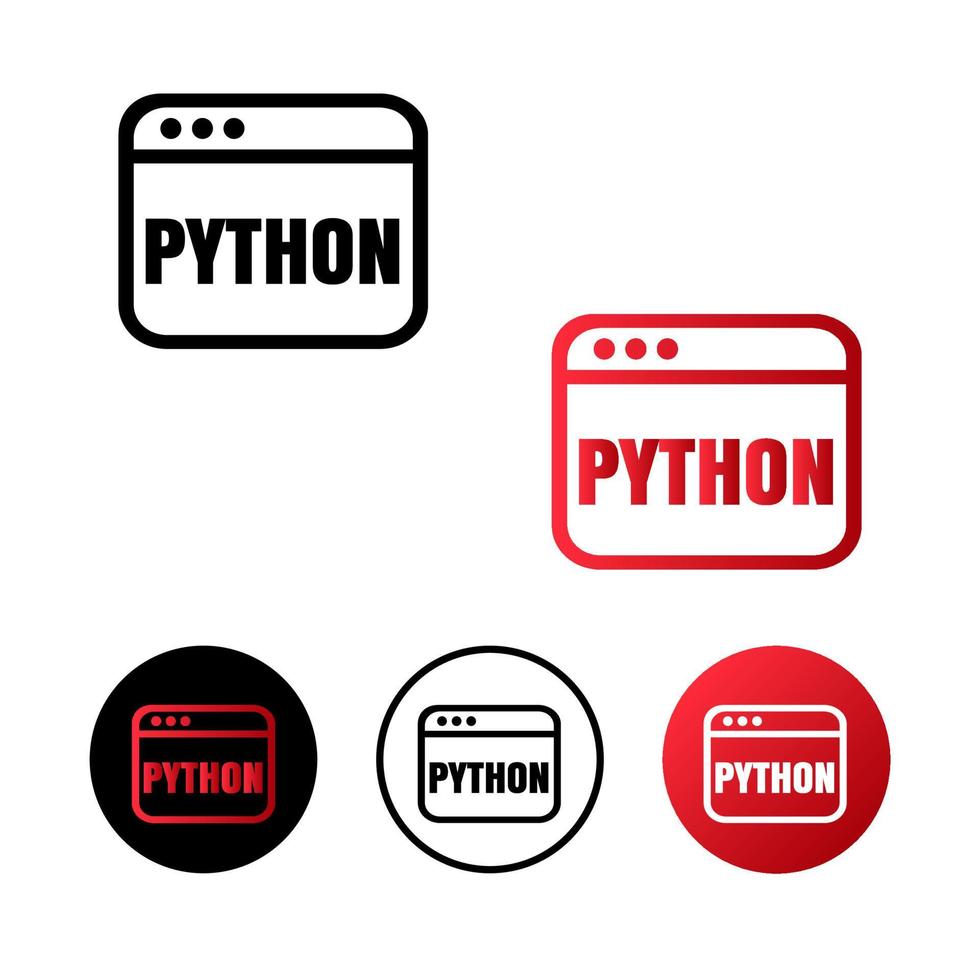 illustrazione dell'icona del codice Python vettore