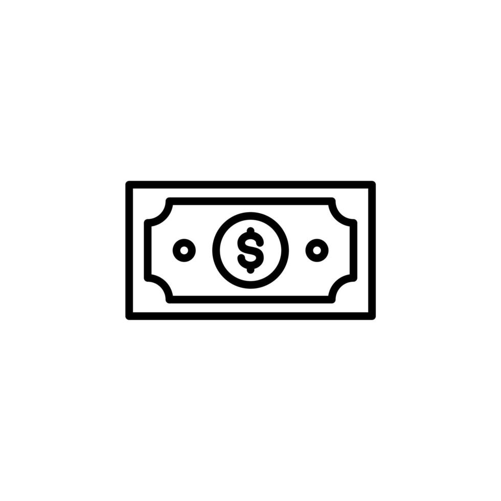 denaro, contanti, ricchezza, icona della linea di pagamento, vettore, illustrazione, modello di logo. adatto a molti scopi. vettore