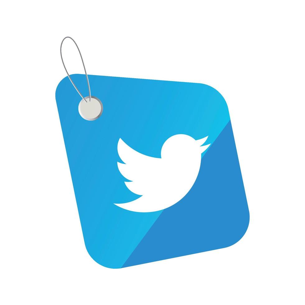 twitter social media logo icona tecnologia, rete. sfondo, illustrazione vettoriale