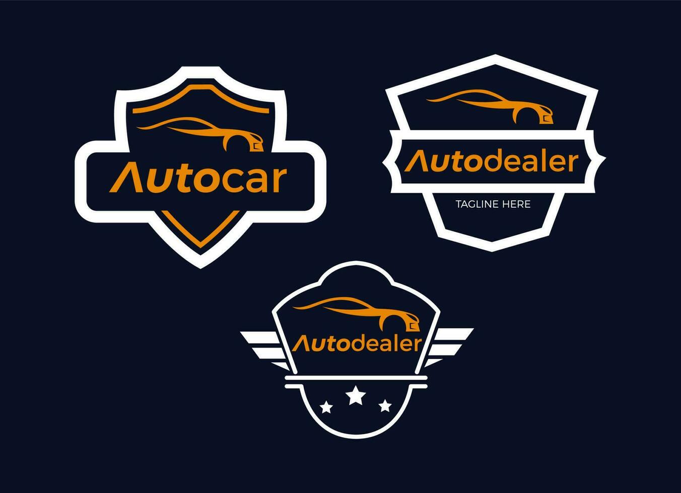 ispirazione per il design del logo del rivenditore automobilistico vettore